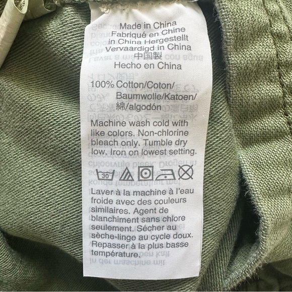 Madewell Claremont Drawstring Jacket Button Up Military Workwear Palm Tree XL - Picture 10 of 15